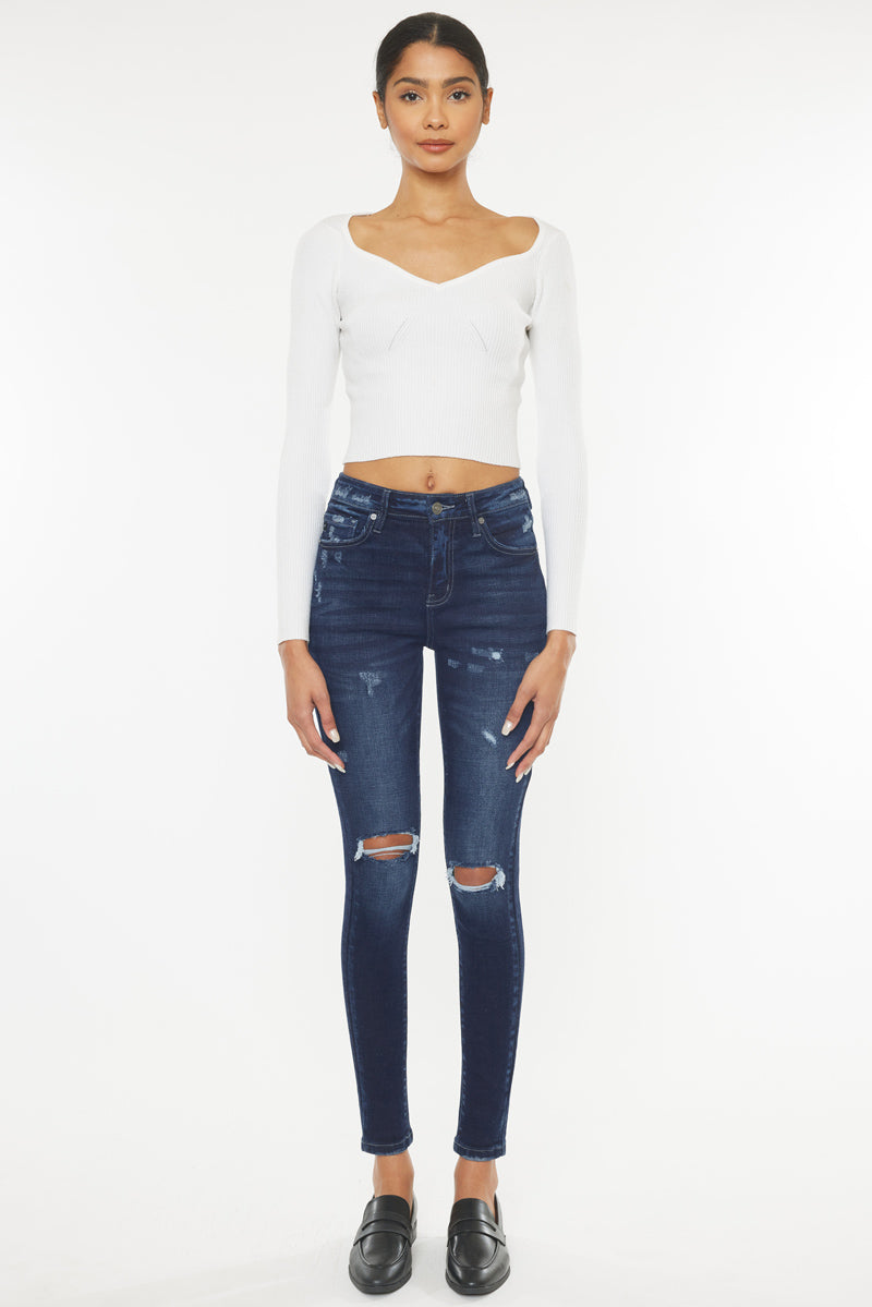 Hilarie High Rise Super Skinny Jeans - Official Kancan USA
