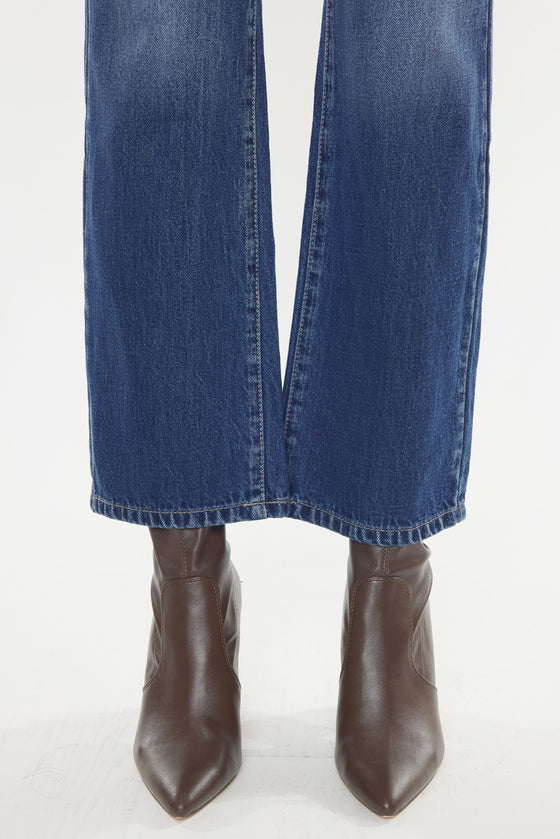 Kaas Ultra High Rise Belted Paperbag Straight Leg Jeans - Official Kancan USA