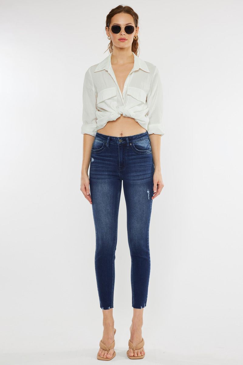 Evangeline High Rise Ankle Skinny Jeans - Official Kancan USA