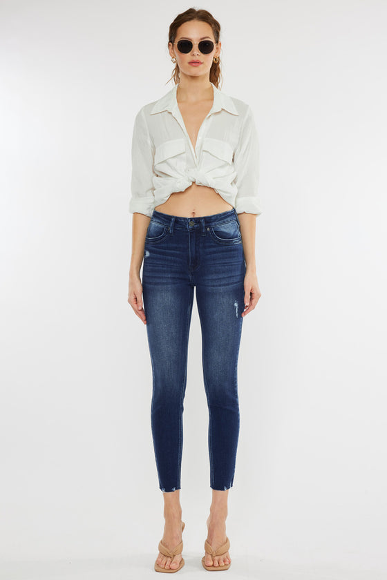 Evangeline High Rise Ankle Skinny Jeans - Official Kancan USA