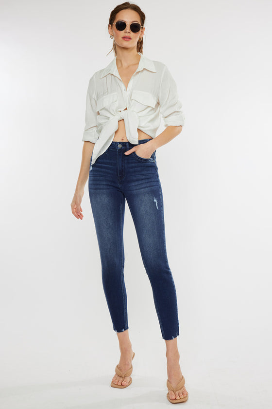 Evangeline High Rise Ankle Skinny Jeans - Official Kancan USA