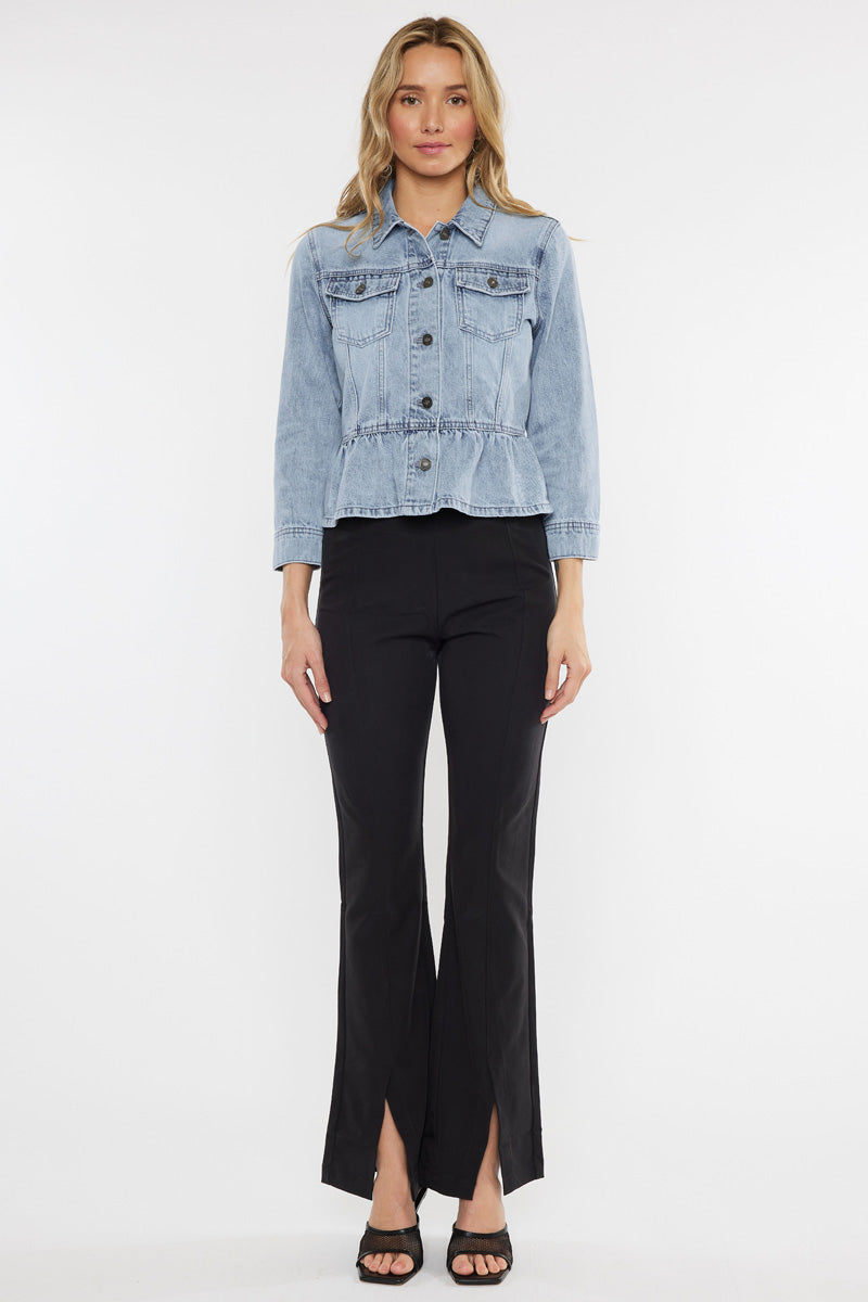 Marilou Peplum Denim Jacket - Official Kancan USA