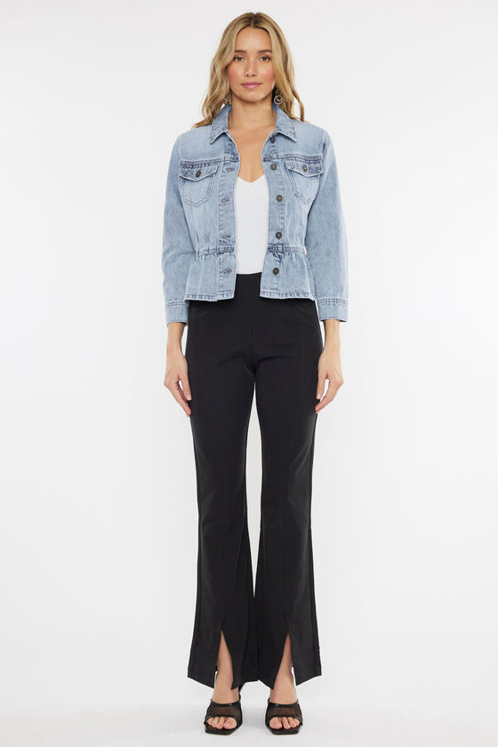 Marilou Peplum Denim Jacket - Official Kancan USA