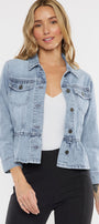 Marilou Peplum Denim Jacket - Official Kancan USA