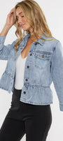 Marilou Peplum Denim Jacket - Official Kancan USA