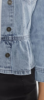 Marilou Peplum Denim Jacket - Official Kancan USA