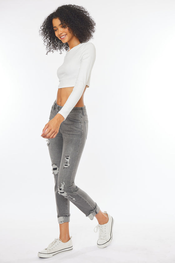 Janis High Rise Slim Straight Jeans - Official Kancan USA