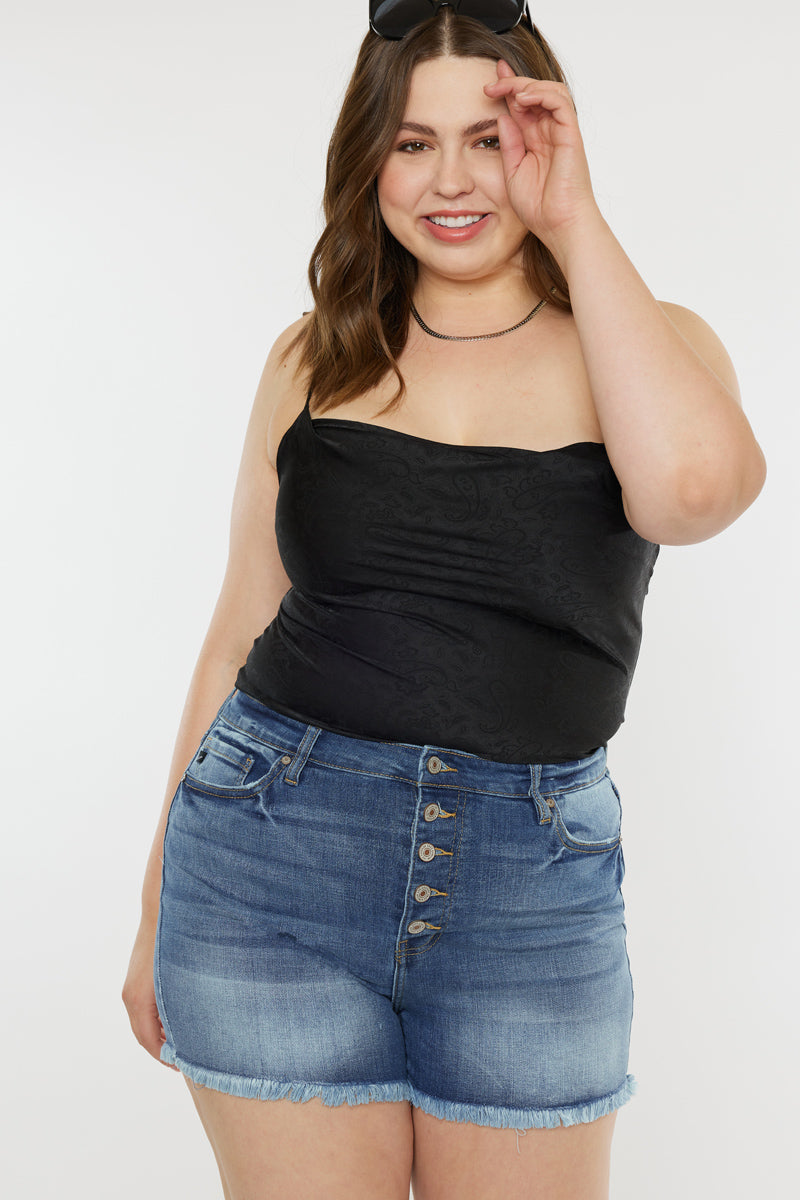 Devon High Rise Shorts (Plus Size) - Official Kancan USA