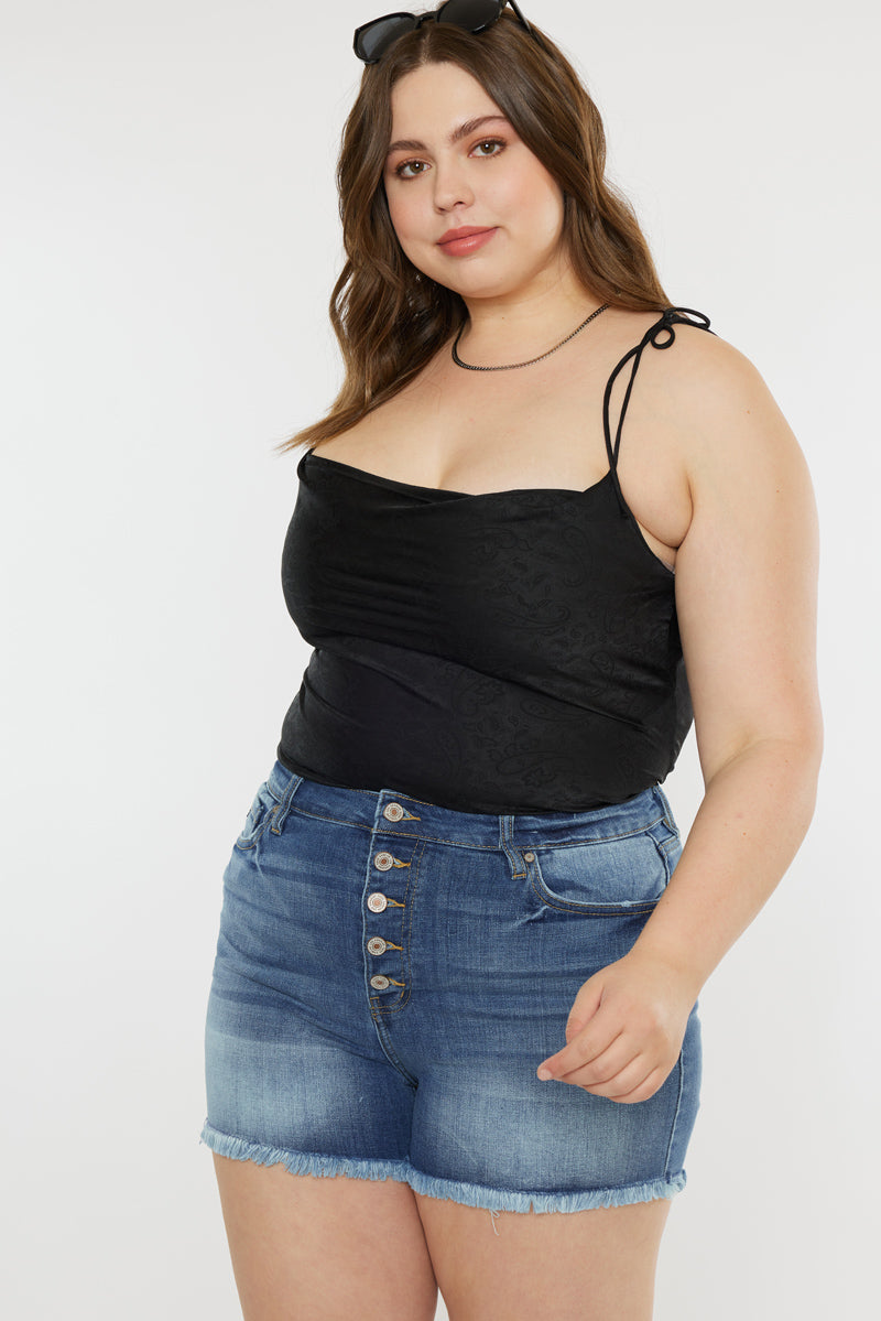 Devon High Rise Shorts (Plus Size) - Official Kancan USA