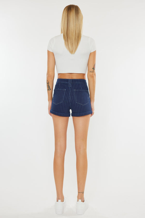 Marianna High Rise Striped Shorts - Official Kancan USA