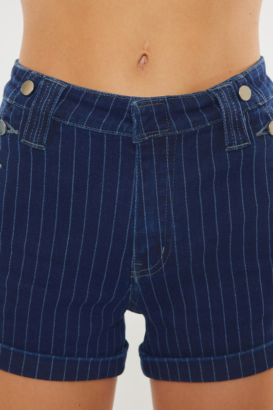 Marianna High Rise Striped Shorts - Official Kancan USA
