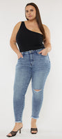 Bellita High Rise Ankle Skinny Jeans (Plus Size) - Official Kancan USA