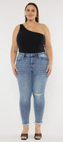 Bellita High Rise Ankle Skinny Jeans (Plus Size) - Official Kancan USA
