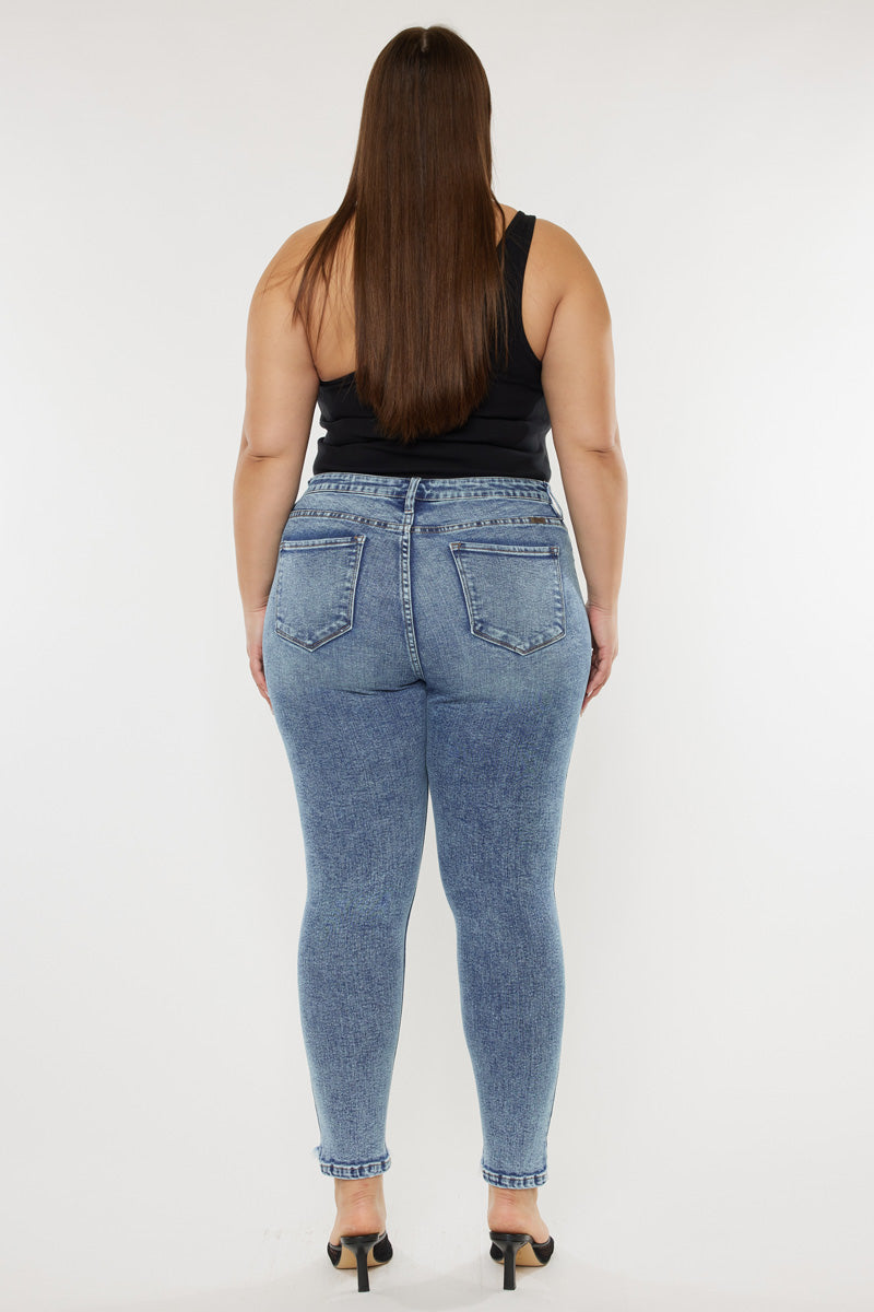 Bellita High Rise Ankle Skinny Jeans (Plus Size) - Official Kancan USA