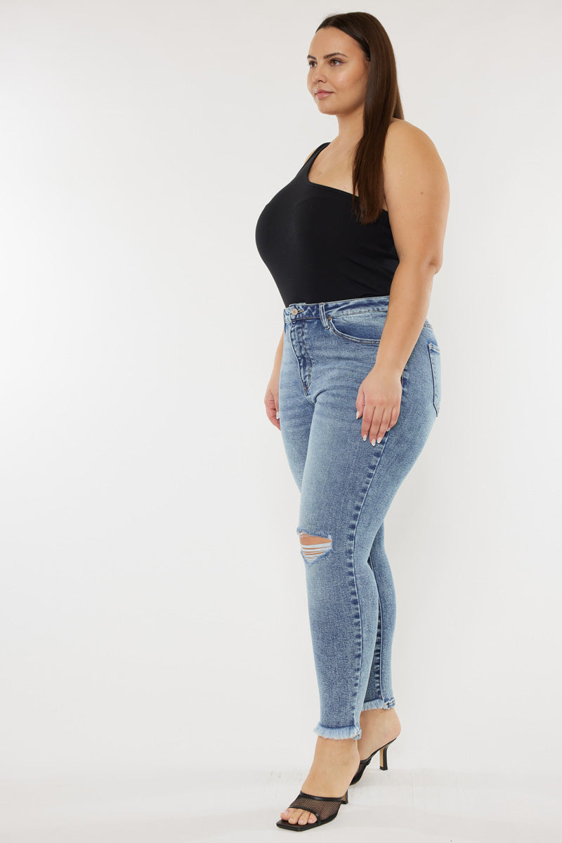 Bellita High Rise Ankle Skinny Jeans (Plus Size) - Official Kancan USA