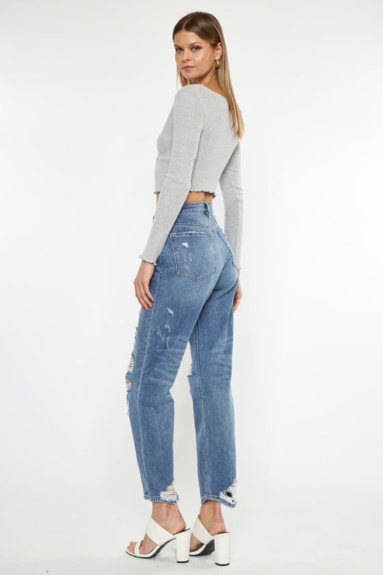 Wrene Ultra High Rise 90's Boyfriend Jeans - Official Kancan USA
