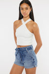 Lancing High Rise Belted Shorts - Official Kancan USA