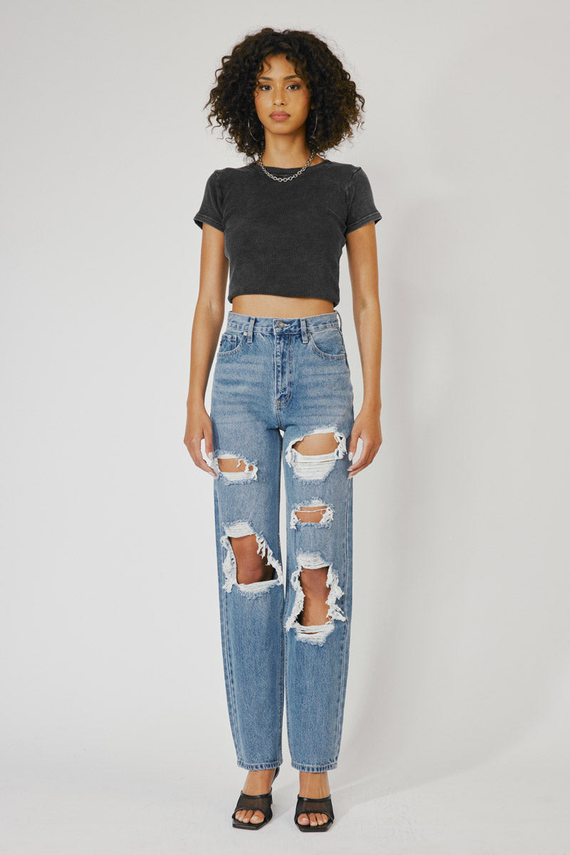 Kyla Ultra High Rise 90's Baggy Jeans - Official Kancan USA