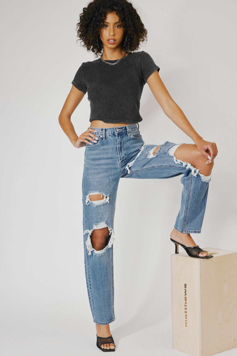 Kyla Ultra High Rise 90's Baggy Jeans - Official Kancan USA