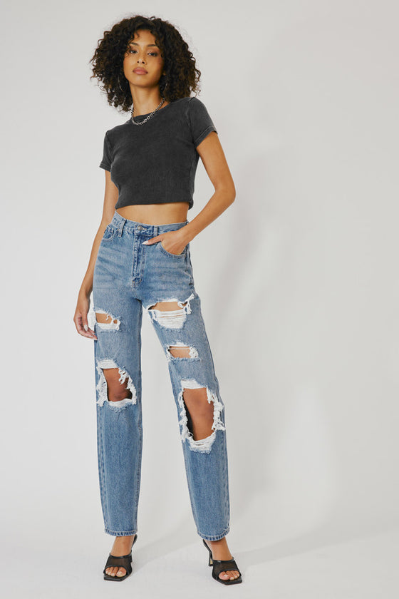 Kyla Ultra High Rise 90's Baggy Jeans - Official Kancan USA