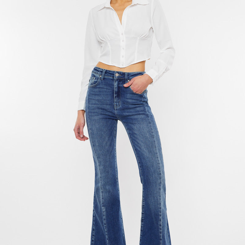 Amayah High Rise Super Flare Jeans - Official Kancan USA
