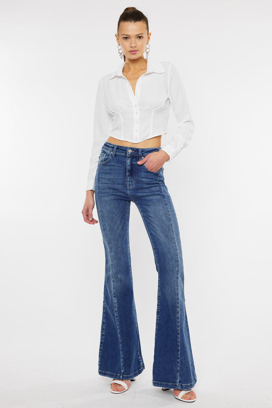 Amayah High Rise Super Flare Jeans - Official Kancan USA