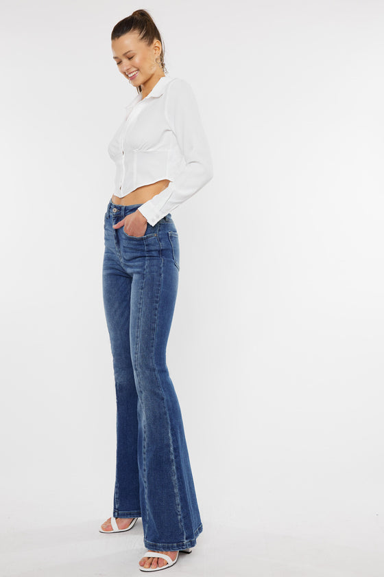 Amayah High Rise Super Flare Jeans - Official Kancan USA