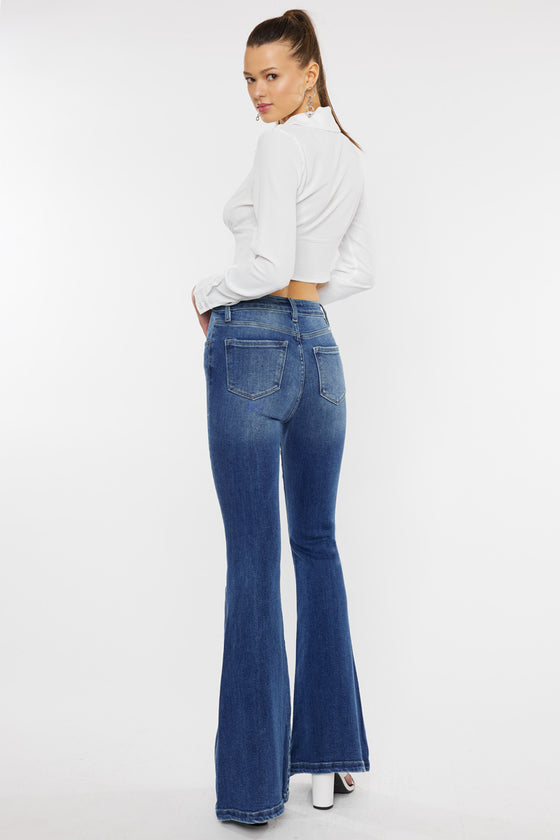 Amayah High Rise Super Flare Jeans - Official Kancan USA