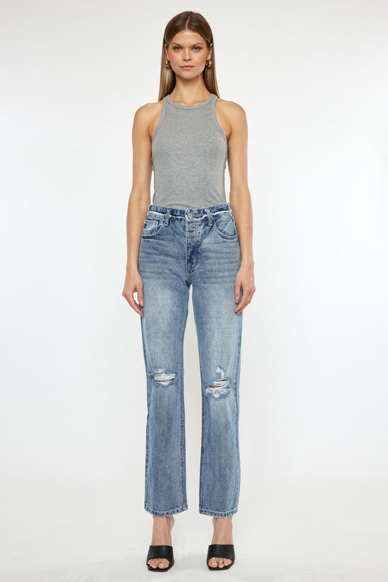Laila High Rise 90's Straight Leg Jeans - Official Kancan USA