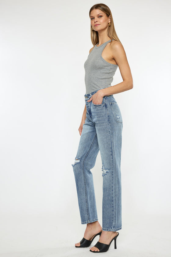 Laila High Rise 90's Straight Leg Jeans - Official Kancan USA