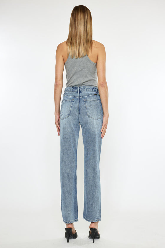 Laila High Rise 90's Straight Leg Jeans - Official Kancan USA
