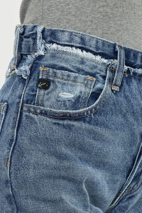 Laila High Rise 90's Straight Leg Jeans - Official Kancan USA