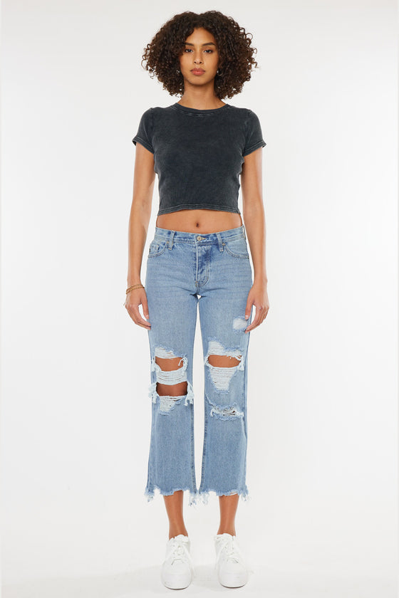 Rania High Rise Straight Leg Jeans - Official Kancan USA
