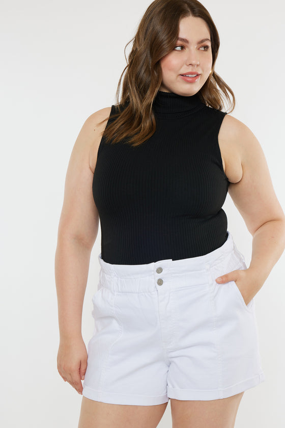 Soledad High Rise Paperbag Shorts (Plus Size) - Official Kancan USA