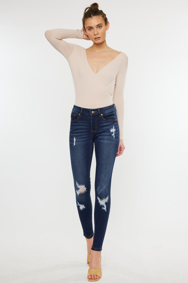 Saskia Mid Rise Super Skinny Jeans - Official Kancan USA