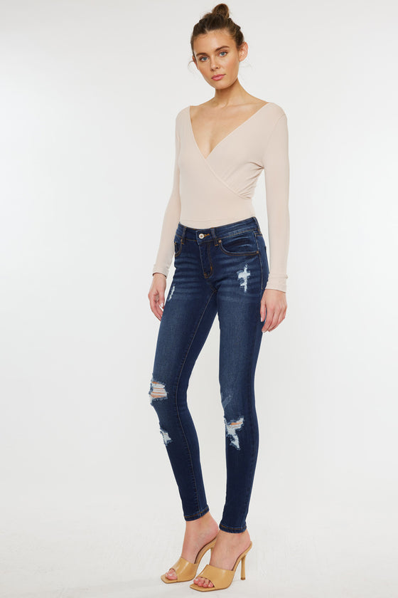 Saskia Mid Rise Super Skinny Jeans - Official Kancan USA