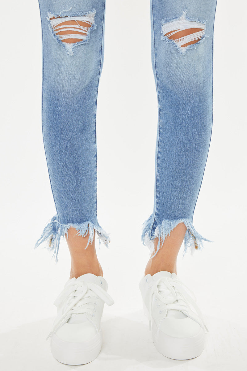 Delilah High Rise Ankle Skinny Jeans - Official Kancan USA