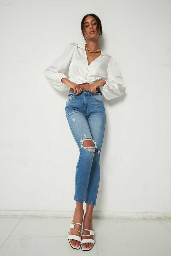 Serena High Rise Ankle Skinny Jeans - Official Kancan USA