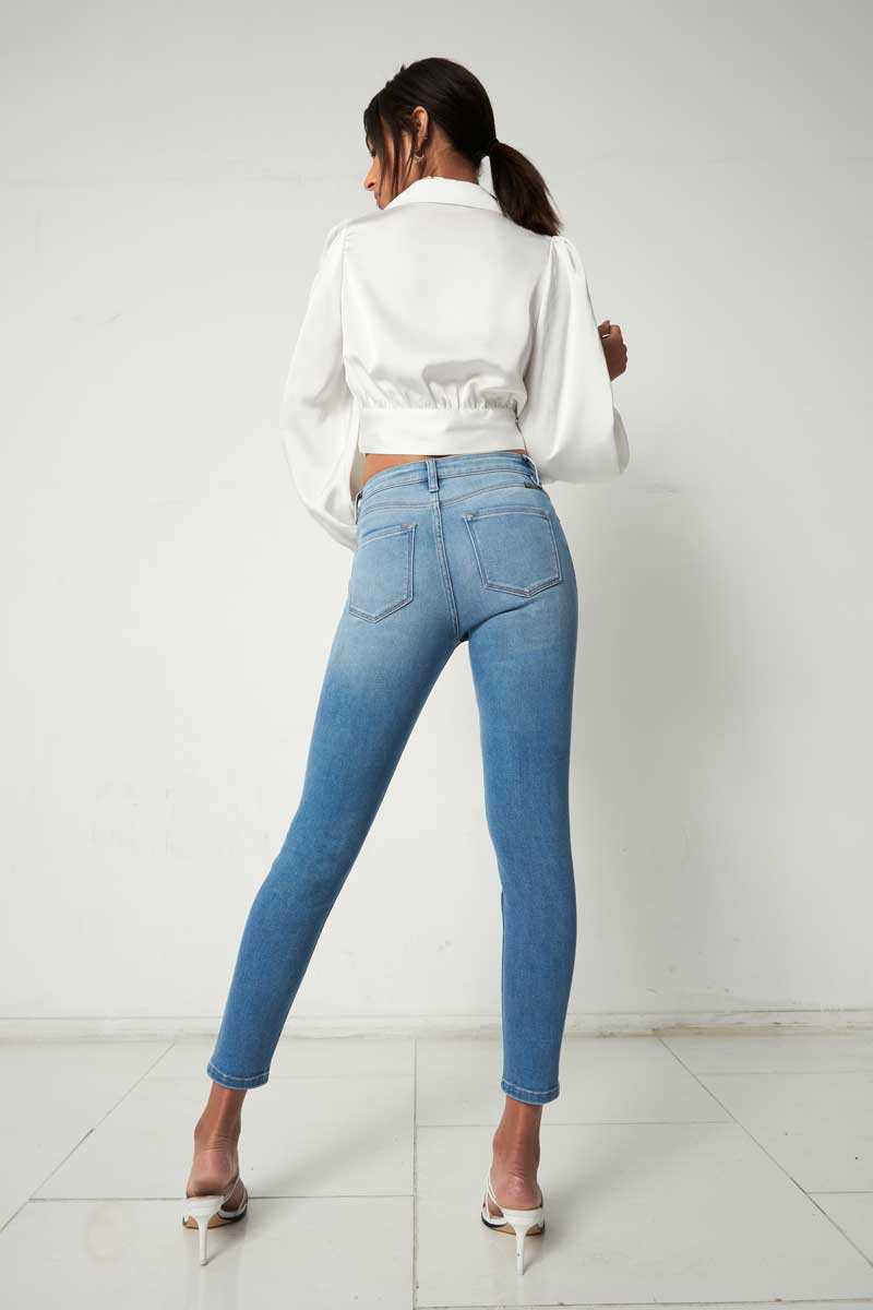 Serena High Rise Ankle Skinny Jeans - Official Kancan USA
