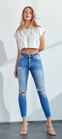 Serena High Rise Ankle Skinny Jeans - Official Kancan USA