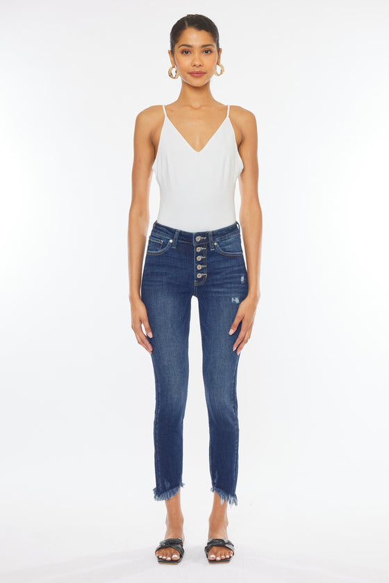 Winston High Rise Cropped Skinny Jeans - Official Kancan USA