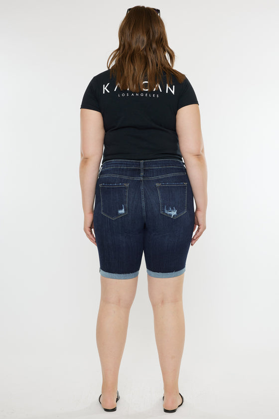 Shelby Mid Rise Bermuda Shorts (Plus Size) - Official Kancan USA