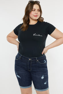  Shelby Mid Rise Bermuda Shorts (Plus Size) - Official Kancan USA