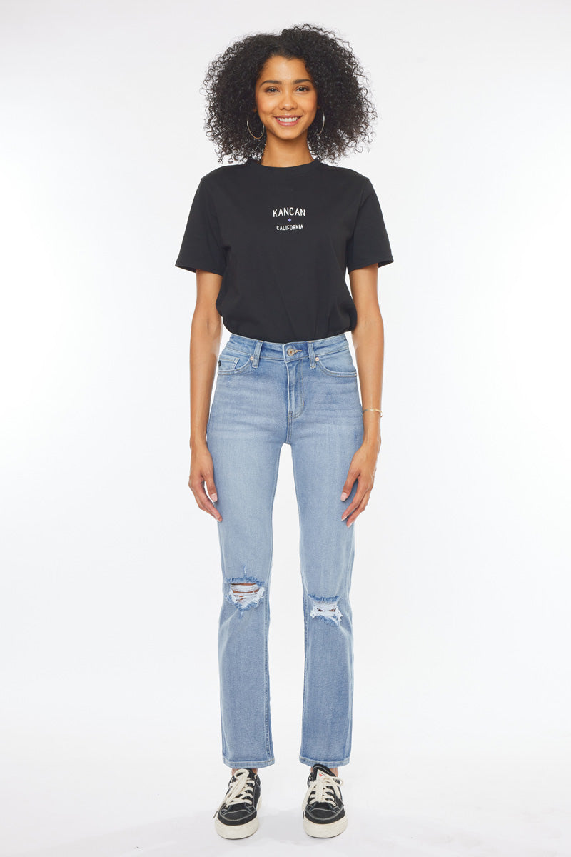 Sultana High Rise Slim Straight Jeans - Official Kancan USA