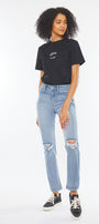 Sultana High Rise Slim Straight Jeans - Official Kancan USA
