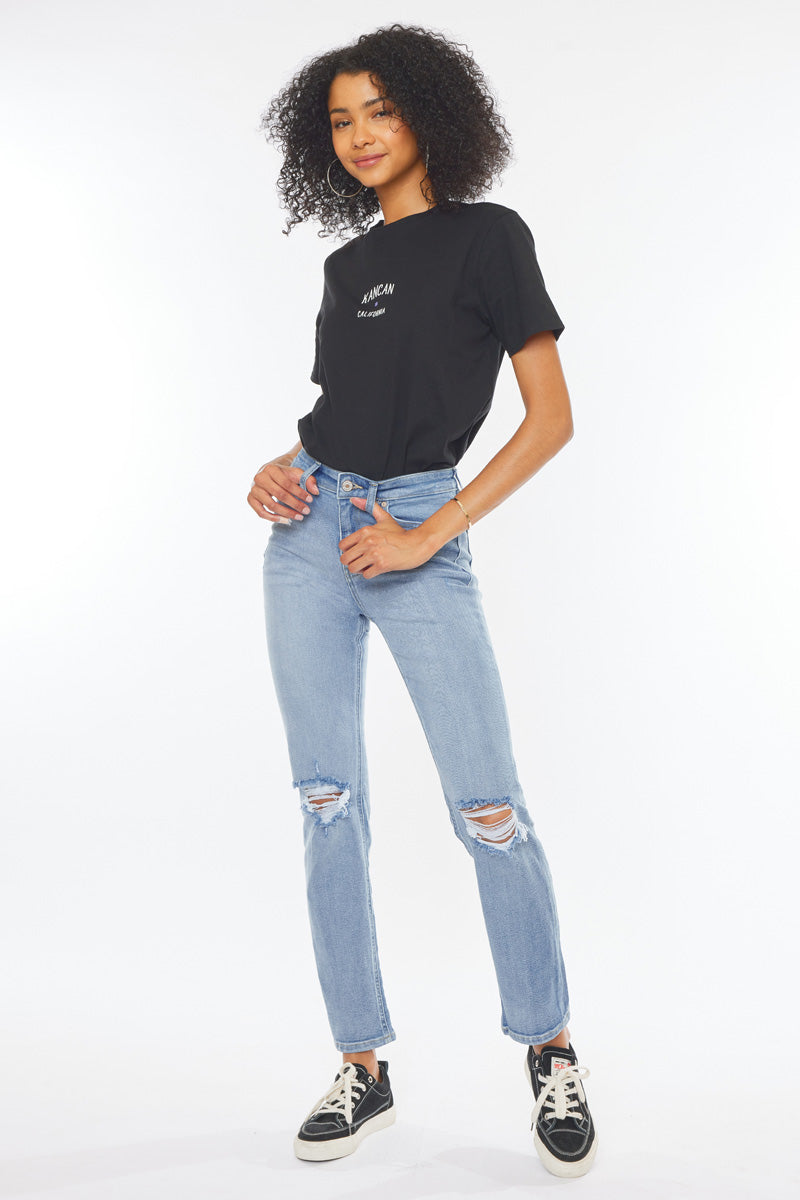 Sultana High Rise Slim Straight Jeans - Official Kancan USA