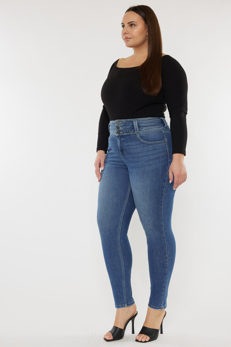 Brianne High Rise Super Skinny Jeans (Plus Size) - Official Kancan USA