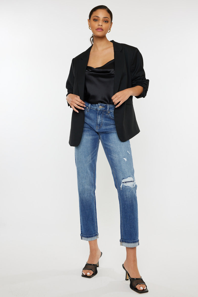 Lexington Mid Rise Boyfriend Jeans – Kancan USA