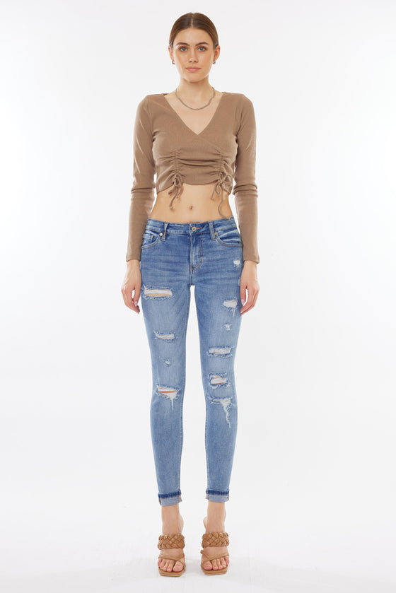 Amanda High Rise Ankle Skinny Jeans - Official Kancan USA