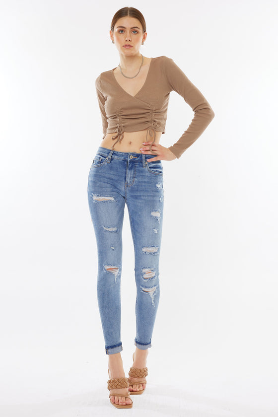 Amanda High Rise Ankle Skinny Jeans - Official Kancan USA
